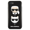 Karl Lagerfeld dombornyomott tok Karl & Choupette - iPhone SE 2020 / 8 / 7 tok (fekete)