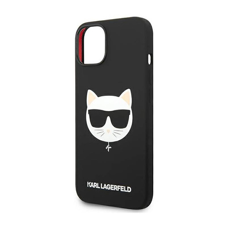 Karl Lagerfeld Choupette Head MagSafe Silicone - pouzdro na iPhone 14 Plus (černé)