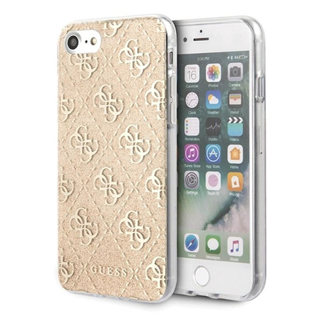 Guess 4G Glitter - Tasche iPhone SE 2020 / 8 / 7 (Gold)