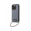 Karl Lagerfeld Saffiano Monogram Chain - iPhone 14 Pro Max Case (Silver)