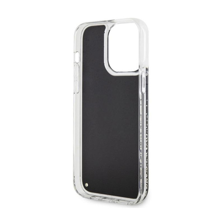Guess Liquid Glitter Marble - iPhone 14 Pro Max Tasche (Schwarz)