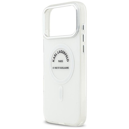 Karl Lagerfeld IML Karl RSG Logo MagSafe - Pouzdro pro iPhone 17 Pro Max (průhledné)