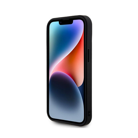 Guess strasszos fém logó - iPhone 15 tok (rózsaszín)