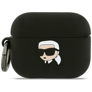 Karl Lagerfeld Silicone Karl Head 3D - AirPods Pro 3 Case (Black)