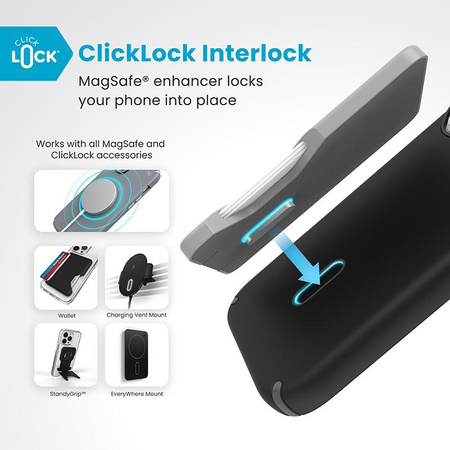 Speck Presidio2 Pro ClickLock & MagSafe - Etui iPhone 16 Pro (Black / Slate Grey / White)