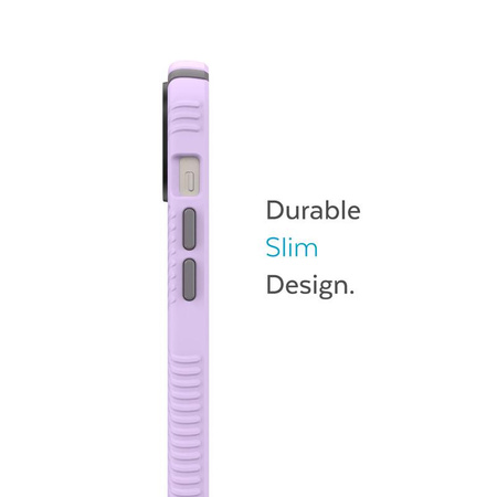 Speck Presidio2 Grip - Non-slip iPhone 14 / iPhone 13 case (Spring Purple / Cloudygrey / White)