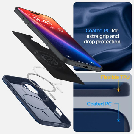 Spigen Thin Fit MagSafe - Hülle für iPhone 16 (Marineblau)