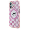 Karl Lagerfeld IML Monogram Karl & Choupette Head MagSafe - iPhone 16 Case (pink)