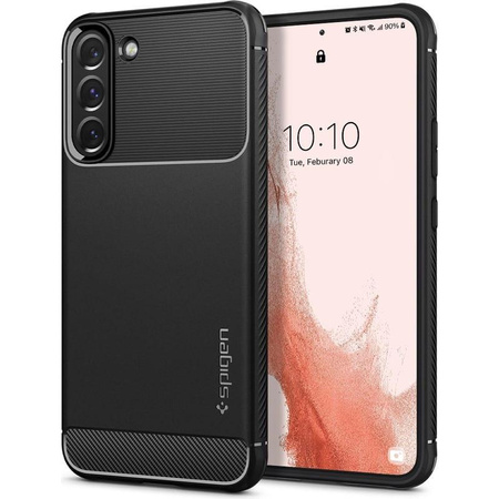 Spigen Rugged Armor - Etui pour Samsung Galaxy S22 (Noir)