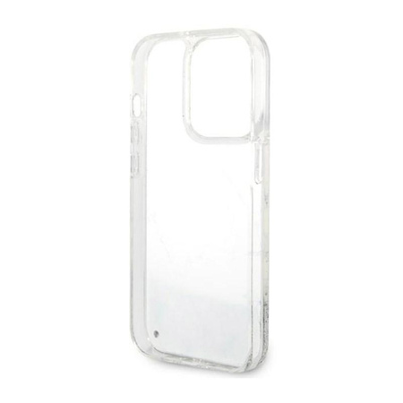 Guess Liquid Glitter Marble - Case for iPhone 14 Pro (White)