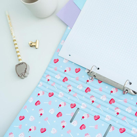 Pusheen - A4-Ordner aus der Purrfect Love Kollektion (2 Ringe, Gummiband)