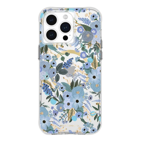 Rifle Paper Clear MagSafe - iPhone 15 Pro Max Case (Garden Party Blue)