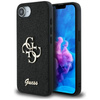 Guess Fixed Glitter Big 4G - tok iPhone 16e készülékhez (fekete)