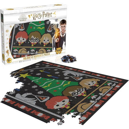Harry Potter - Puzzle 1000 prvků v ozdobné krabičce (Prázdniny v Bradavicích)