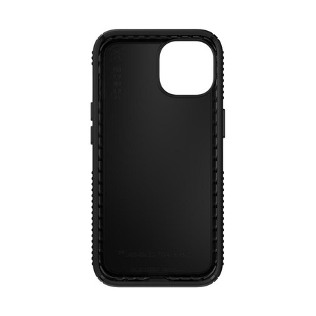 Speck Presidio2 Grip - Csúszásgátló tok iPhone 14 / iPhone 13 készülékhez (fekete / fekete / fehér)