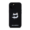 Karl Lagerfeld Silikonové pouzdro Choupette Head MagSafe - iPhone 15 Plus / 14 Plus (černé)