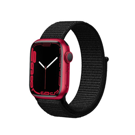 Crong Nylon Reflex - Pasek sportowy do Apple Watch 42/44/45/49 mm (czarny)