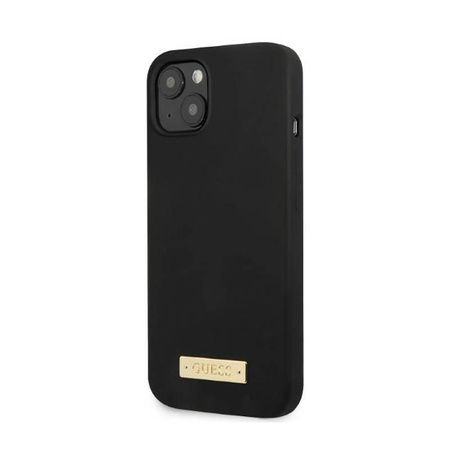 Guess Silikonové pouzdro MagSafe s logem - iPhone 13 (černé)