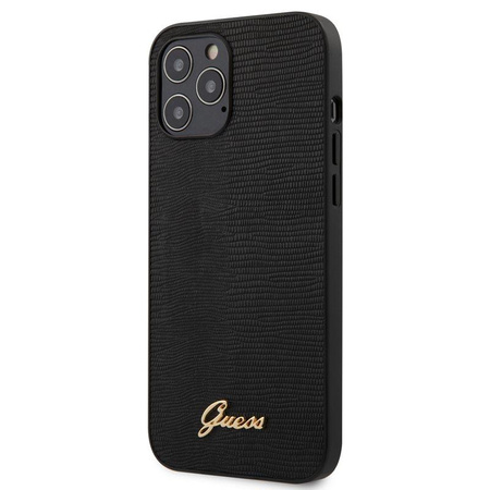 Guess Lizard - Etui iPhone 12 Pro Max (czarny)