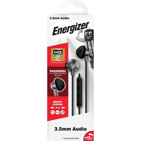 Energizer Classic UBA15 - 3.5 mm jack wired headphones (Black)