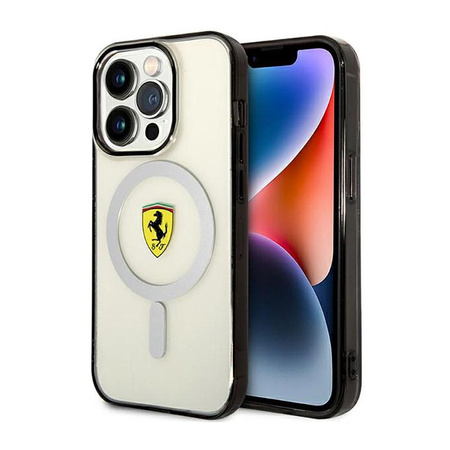 Ferrari Outline Magsafe - iPhone 14 Pro Max Case (Transparent)