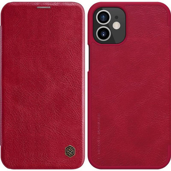 Nillkin Qin Leather Case - Coque pour Apple iPhone 12 Mini (Rouge)