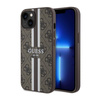 Guess 4G Printed Stripes MagSafe - iPhone 14 Case (Brown)