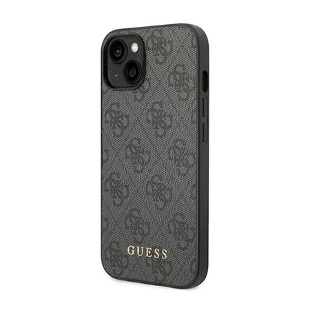 Guess 4G Metal Gold Logo - pouzdro pro iPhone 14 Plus (šedé)