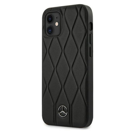 Mercedes Leather Wave Line - Etui iPhone 12 mini (black)