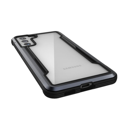 X-Doria Raptic Shield - Samsung Galaxy S21+ alumínium tok (antimikrobiális védelem) (Fekete)
