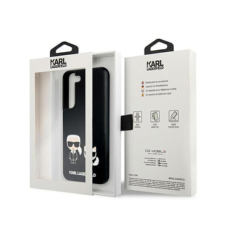 Karl Lagerfeld Slilicone Karl & Choupette - Samsung Galaxy S22 Case (black)