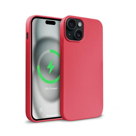 Magnetický kryt Crong Color Cover - iPhone 15 Plus MagSafe (růžový)