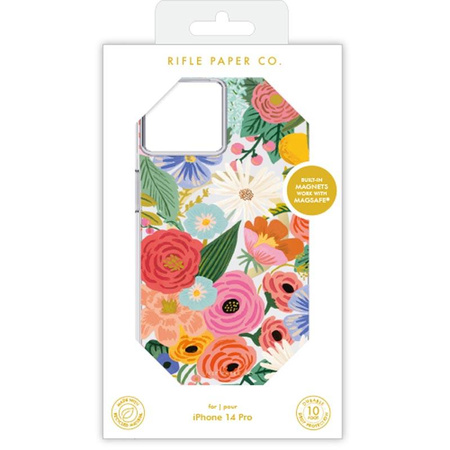 Rifle Paper Clear MagSafe - pouzdro pro iPhone 14 Pro (Garden Party Blush)