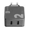 Cellularline Multipower 2 - 2x USB-A 12W + 12W mains charger (black)