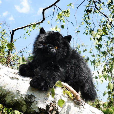 BLACK PLUS CAT MASCOT, Realistic Cat, Like the Real One, ECO, 30cm