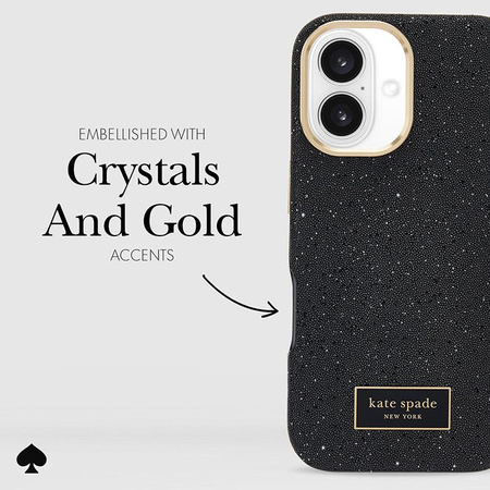 Kate Spade New York Crystal Pave MagSafe - Case for iPhone 16 (Nightfall)