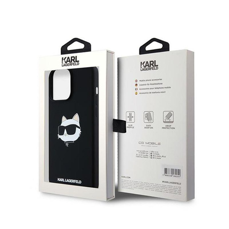 Karl Lagerfeld Silicone Choupette Head MagSafe - pouzdro pro iPhone 15 Pro Max (černé)
