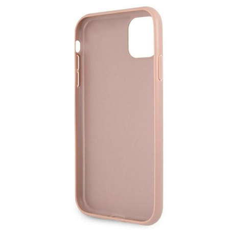 Guess Saffiano 4G Big Metal Logo - Coque iPhone 11 (rose)