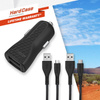 Energizer HardCase - Nabíječka do auta 2x USB-A 2,4A + kabel USB-C a Micro USB (černá)