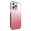 Speck Presidio Perfect-Clear + Ombre - Coque pour iPhone 14 Pro Max avec revêtement MICROBAN (Clear / Vintage Rose Fade)