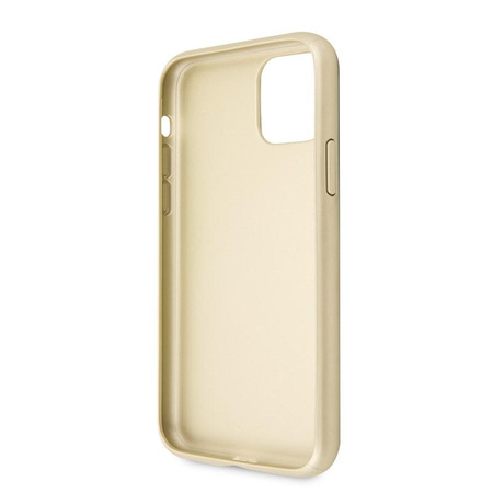 Guess Saffiano 4G Circle Logo - Coque iPhone 11 Pro (Or)
