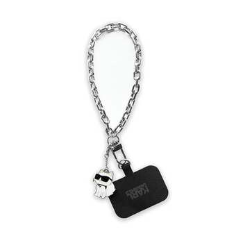 Karl Lagerfeld Universal Hand Strap Choupette - Lanyard / telefon medál (ezüst)