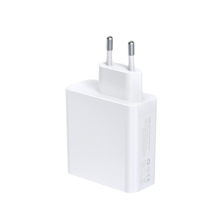 Crong Dual-Port Travel Charger – Ładowarka sieciowa USB-A + USB-C Power Delivery 45W (biały)