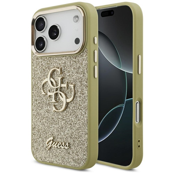 ETUI DO IPHONE 17 PRO GUESS ORYGINALNE ZŁOTE BROKATOWE ELEGANCKIE MODNE