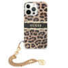 Guess Leopard Gold Chain - Étui pour iPhone 13 Pro