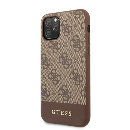 Guess 4G Bottom Stripe Collection - iPhone 11 Pro tok (barna)