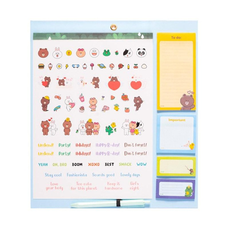 LINE FRIENDS - Magnetischer Planer (30 x 34 cm)