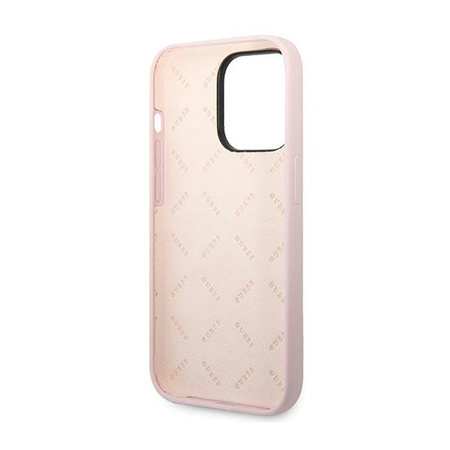 Guess szilikon háromszög logó - iPhone 14 Pro tok (lila)