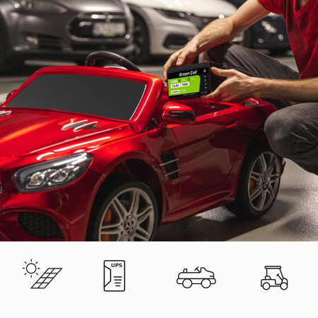 Green Cell - Batterie LiFePO4 12V 12.8V 12Ah pour systèmes photovoltaïques, camping-cars et bateaux