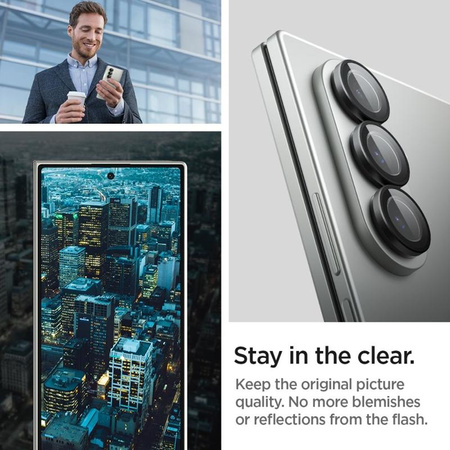 Spigen Optik Pro HD GLAS.TR EZ Fit Camera Protector 2-Pack - Lens Protector for Samsung Galaxy Z Fold 7 (2 pcs)(Black)